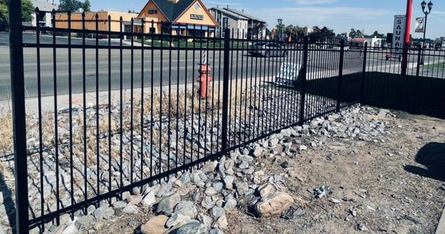 Iron Fence on Cold Day Popular Street