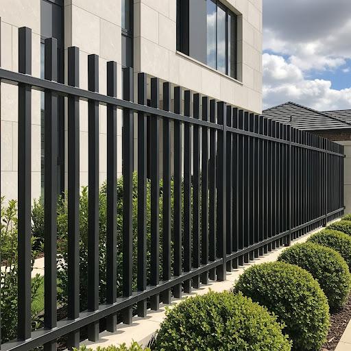 Iron Fence with Contemporary Design